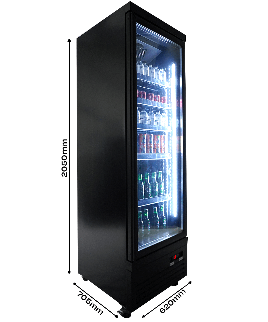 COMBISTEEL REFRIGERATOR 1 GLASS DOOR BLACK CEB-500R BL | 7526.0100