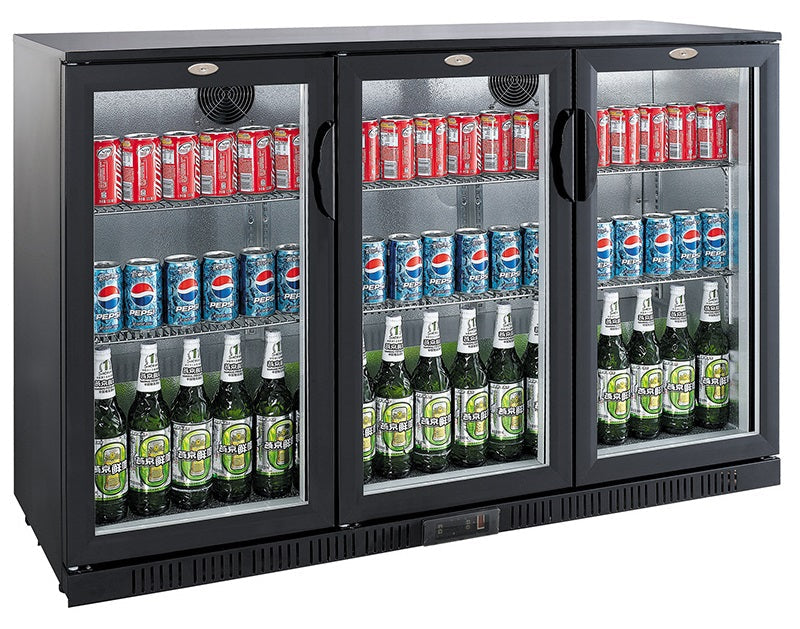 Combisteel Backbar Cooler Black 3 Doors - 7527.0015  Combisteel