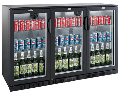 Combisteel Backbar Cooler Black 3 Doors - 7527.0015  Combisteel