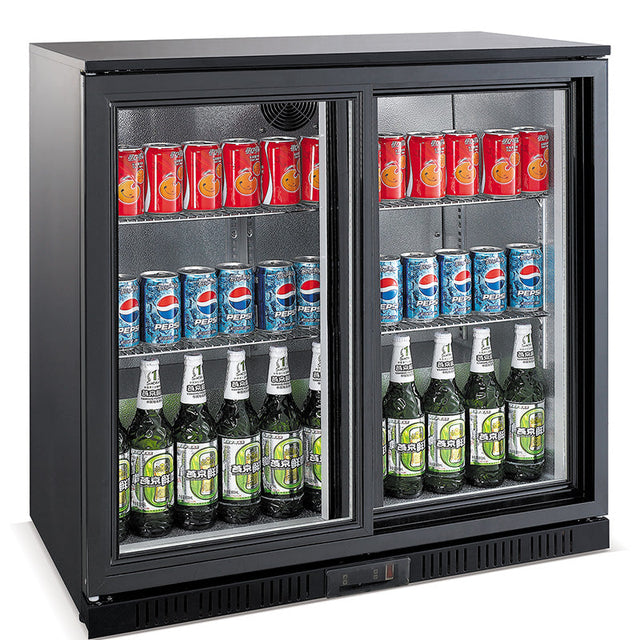 Combisteel Backbar Cooler Black 2 Sliding Doors - 7527.0020  Combisteel