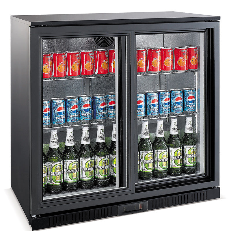 Combisteel Backbar Cooler Black 2 Sliding Doors - 7527.0045  Combisteel