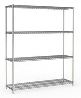 Combisteel 4 Tier Chrome Wire Shelving Rack Kit 1200mm Wide - 7530.0010 Chrome Wire Shelving and Racking Combisteel   