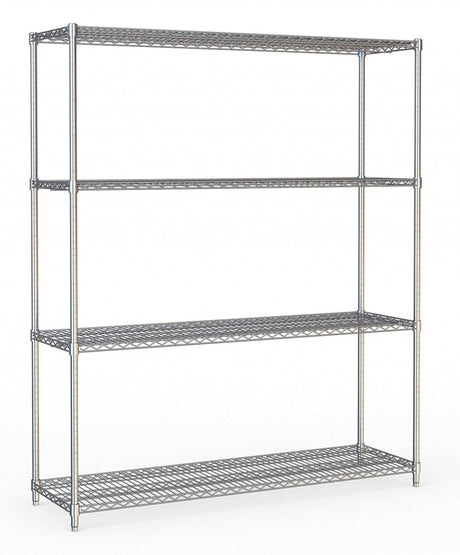 Combisteel 4 Tier Chrome Wire Shelving Rack Kit 1200mm Wide - 7530.0010 Chrome Wire Shelving and Racking Combisteel   