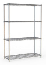 Combisteel 4 Tier Chrome Wire Shelving Rack Kit 1200mm Wide - 7530.0010 Chrome Wire Shelving and Racking Combisteel   