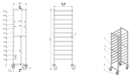 Combisteel Clearing Trolleys 1/1GN - 7819.0006