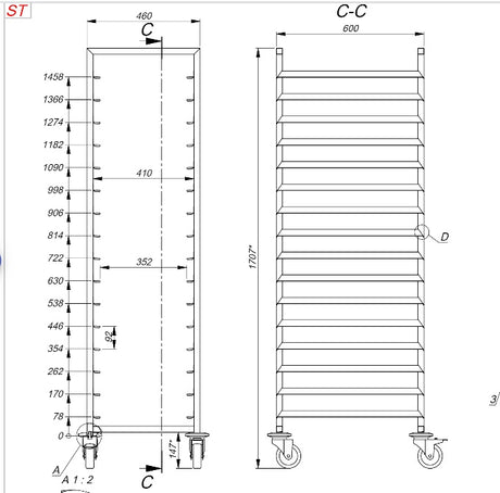 Combisteel Afruimwagen En 16X - 7819.0034