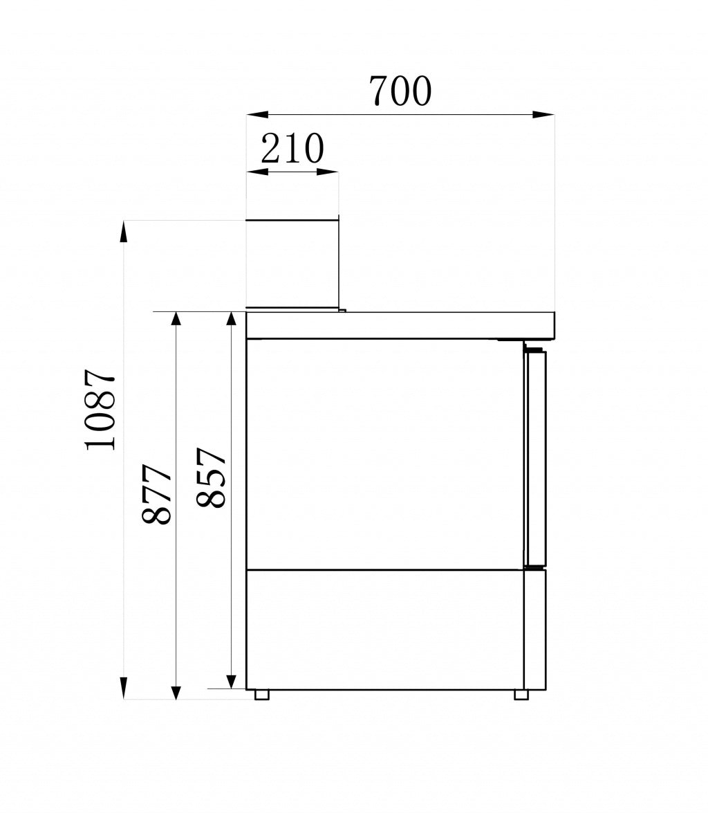 Combisteel 2 Door Pizza Prep Counter Saladette Fridge 2x 1/1GN + 5x 1/6GN - 7950.0070 Pizza Prep Counters - 2 Door Combisteel   