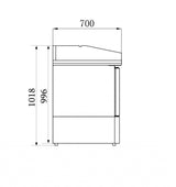 Combisteel 3 Door Stainless Steel Pizza Prep Fridge Marble Worktop - 7950.0060 Pizza Prep Counters - 3 Door Combisteel   