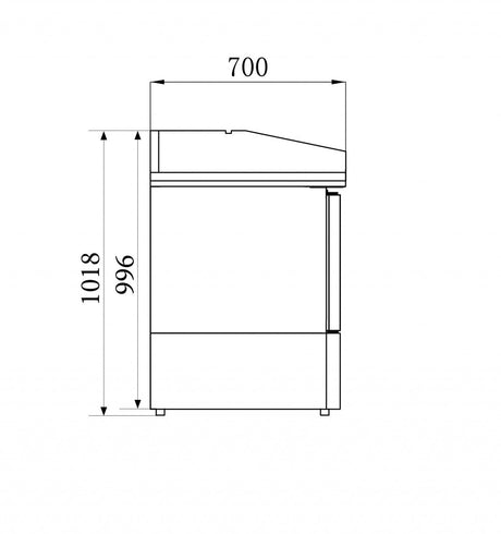 Combisteel 3 Door Stainless Steel Pizza Prep Fridge Marble Worktop - 7950.0060 Pizza Prep Counters - 3 Door Combisteel   