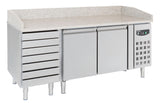 Combisteel Pizza Counter 2 Doors 7 Dough Drawers - 7950.0042  Combisteel