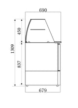 Combisteel Gekühlte Saladette mit Glasabdeckung 2 Türen - 7950.0400