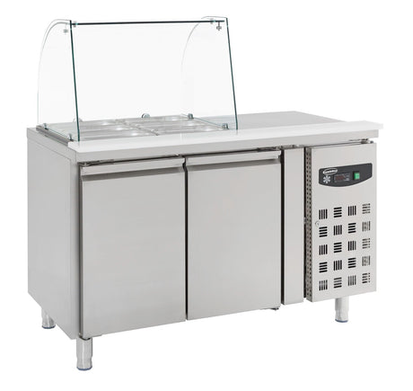 Combisteel Refrigerated Counter With Glas Cover 2 Doors - 7950.0410  Combisteel