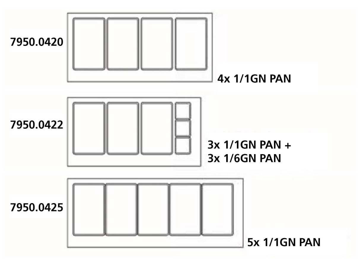 BAKKERSKOELWERKBANK GLAS RECHT 2 DEUREN  4x 1/1 GN PAN - COMBISTEEL