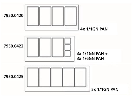 Combisteel Refrigerated Bakery Counter With Glass Cover 2 Doors  4X 1/1 GN Container - 7950.0420