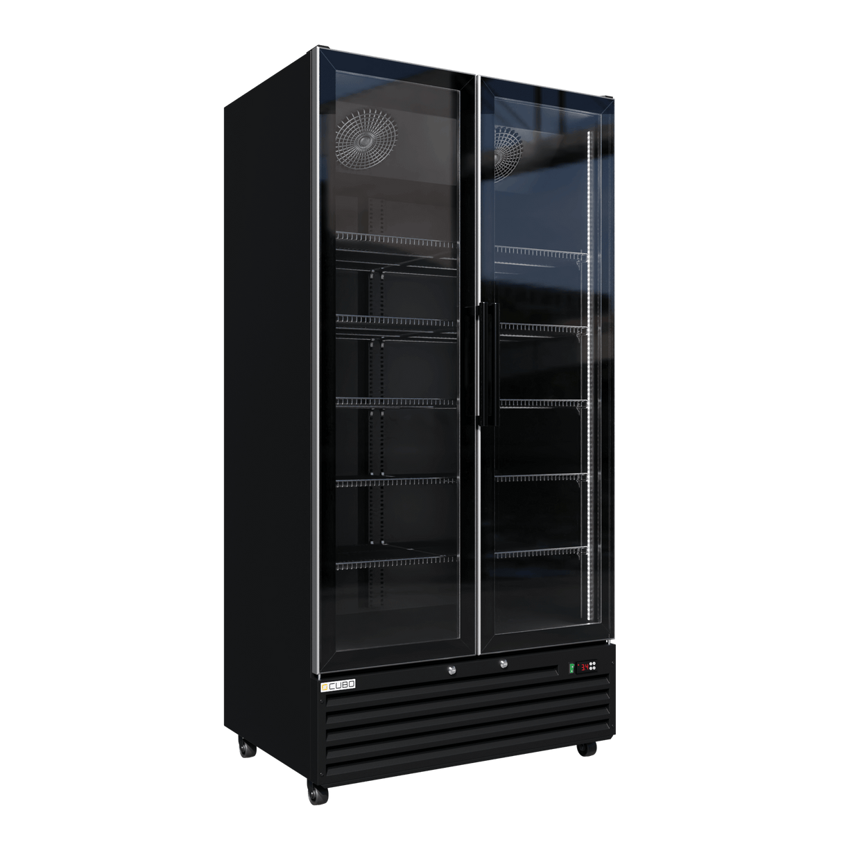 CUBO koelkast - 776 liter – 2 Glasdeuren – 10 Legplanken – Zwart Interieur – CS-SU800