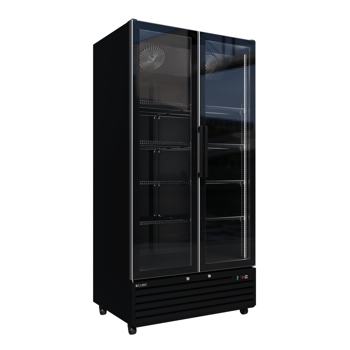 CUBO koelkast - 776 liter – 2 Glasdeuren – 10 Legplanken – Zwart Interieur – CS-SU800