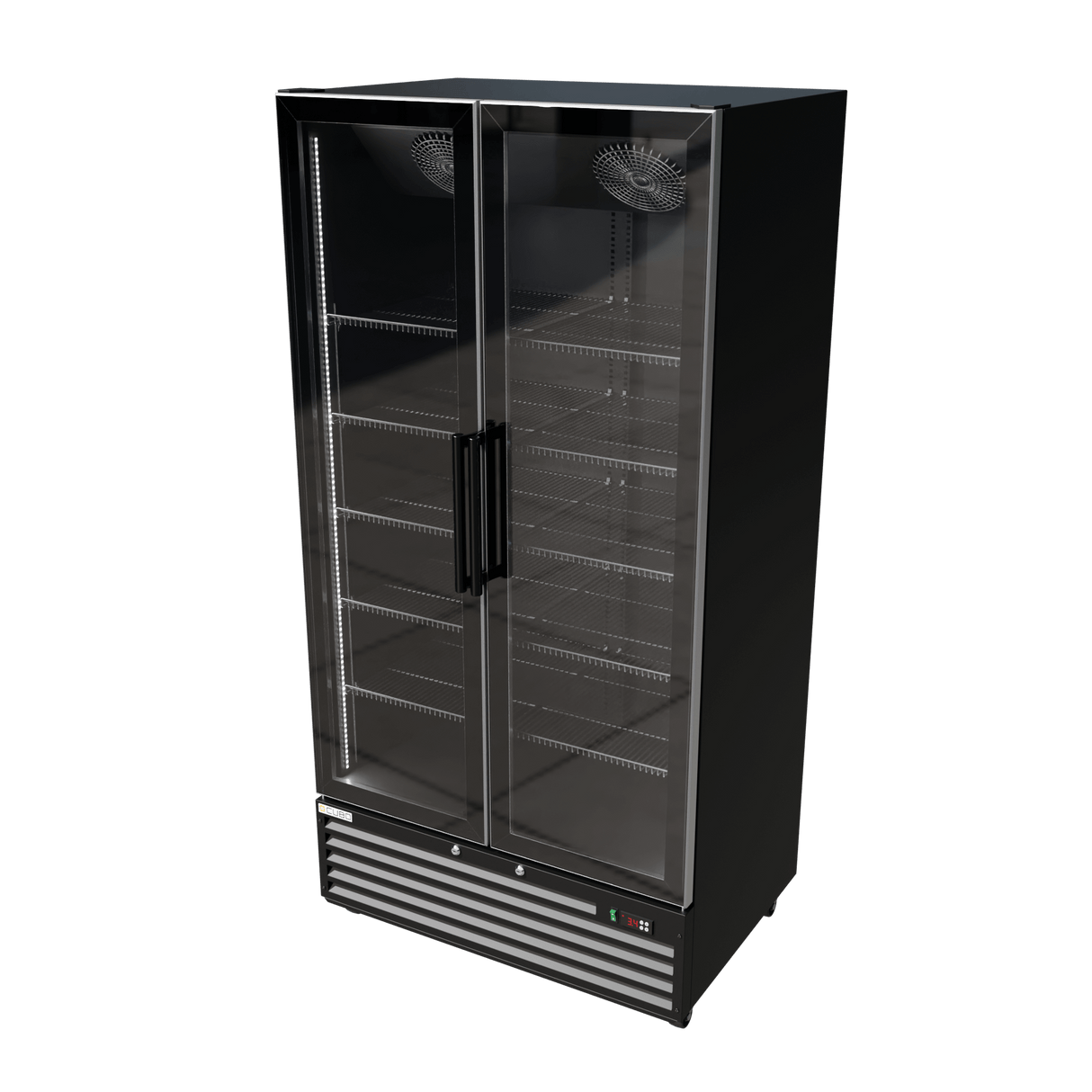 CUBO koelkast - 776 liter – 2 Glasdeuren – 10 Legplanken – Zwart Interieur – CS-SU800