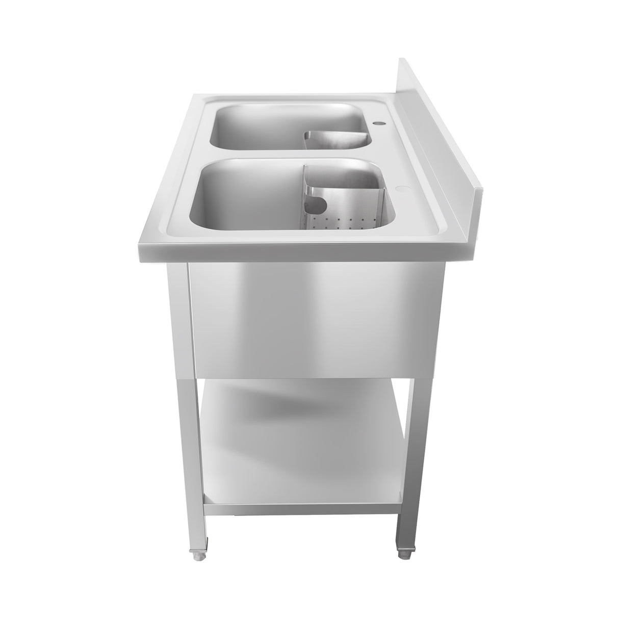 CUBO Stainless Steel Double Sink 1000mm with Backsplash CS-DS-1000