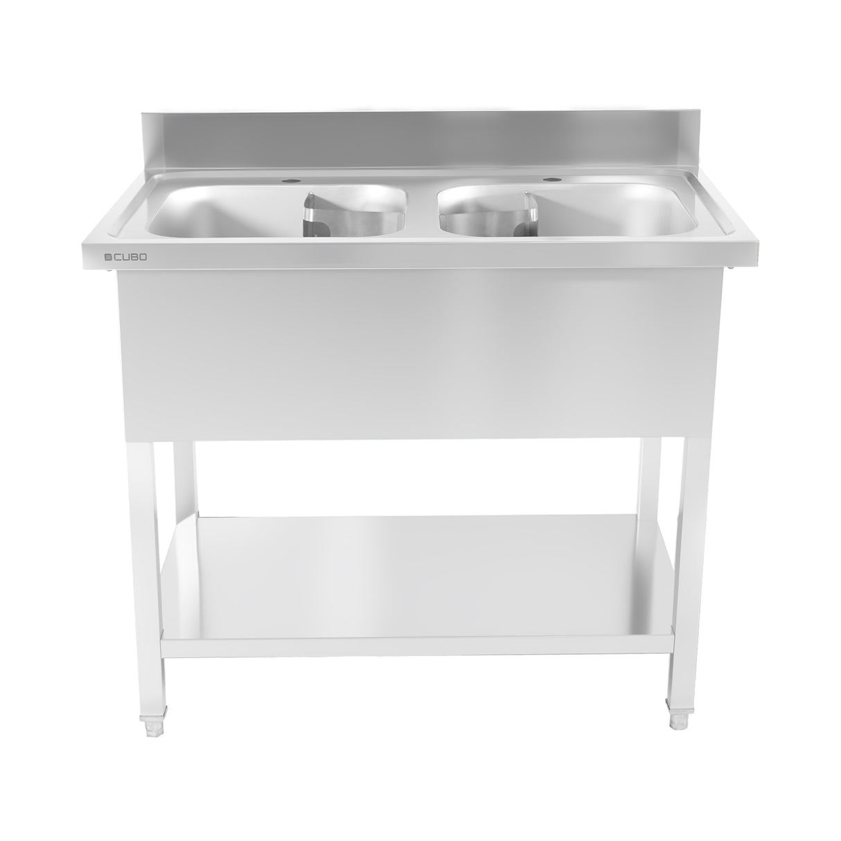 CUBO Stainless Steel Double Sink 1000mm with Backsplash CS-DS-1000