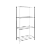 CUBO Chrome Wire Shelving Unit 4 Tier 900x450x1800mm CS-CR900