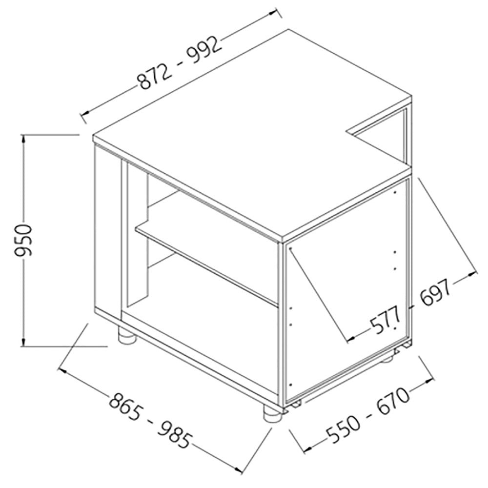 Diamond Neutrale rughoek - open 90 ° - AN90X