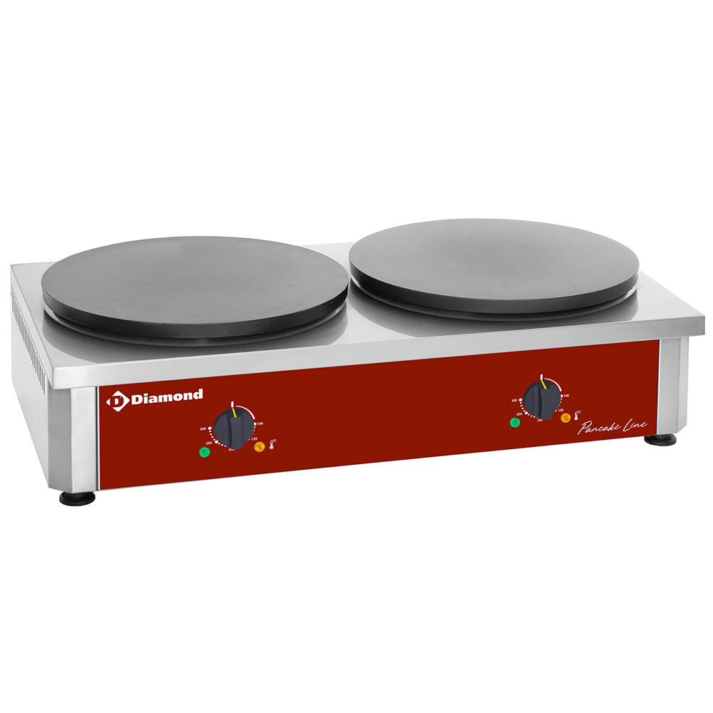 Diamond Double electrical crepe pan high output, Ø 400 mm "enameled" - BRET/2E-R