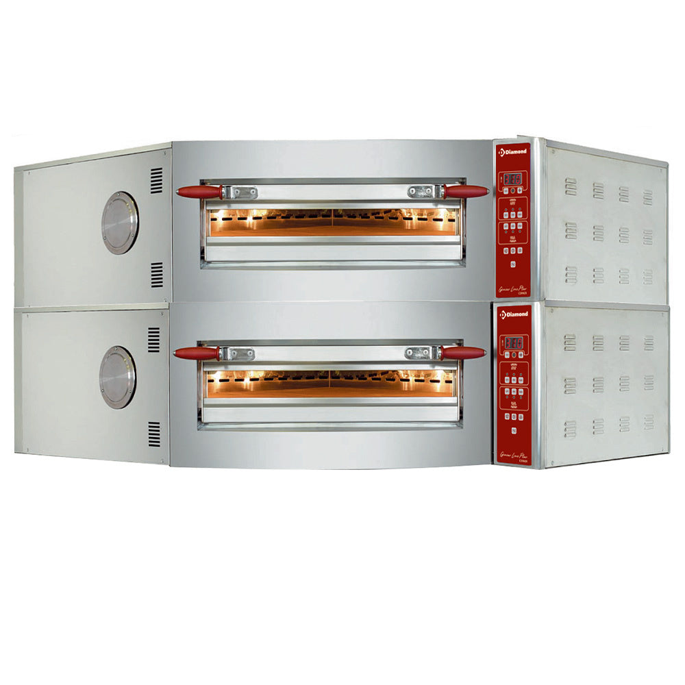 Diamond Elektrische oven hoekunit, 2 kamers, 2x 8 pizza's Ø 350 mm - CGD/2-DG