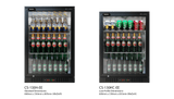 Cubo Barkühlschrank 133L - 1 Glastür- Abschließbar - 72 Flaschen - Energieeffizient - CS-130H-EE