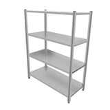 CUBO 4 Tier Kitchen Shelving Unit 1200mm Stainless Steel CS-4TS-1200