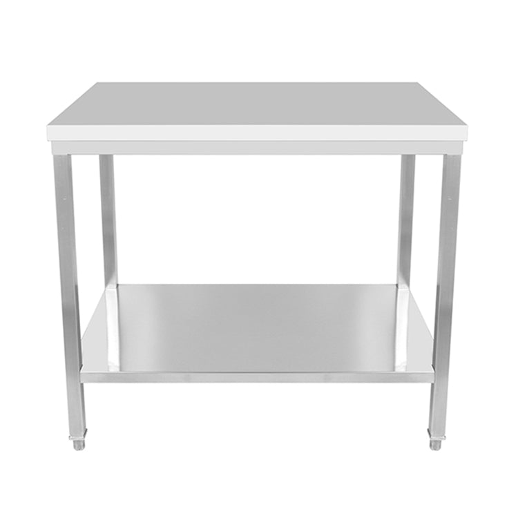 CUBO 2-stufiger Arbeitstisch aus Edelstahl 1000mm ohne Aufkantung CS-CT-1000