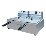 CUBO Fritteuse 2 x 6L - Elektrische Arbeitsplatte - CS-EEDF-6L