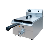 CUBO Fritteuse 12L - Elektrische Tischfritteuse - mit Ablasshahn - CS-ESF-12-DT