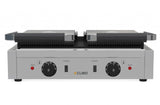 CUBO Twin Kontaktgrill - Gerippte Oberseite, flache Unterseite - Panini Maker - CS-GH813