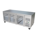 CUBO Glass Door Preparation Workbench 403L - 3 Door Counter Fridge - Stainless Steel - 1795(W) x 717(D)mm - CS-GN3100TNG