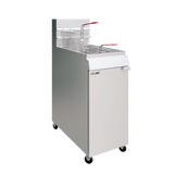 CUBO Gasfritteuse 28 l – freistehend – Doppelkorb, Einzeltank – LPG-Umrüstsatz – CS-MGEF-4-OZ