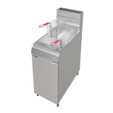 CUBO Gasfritteuse 28 l – freistehend – Doppelkorb, Einzeltank – LPG-Umrüstsatz – CS-MGEF-4-OZ