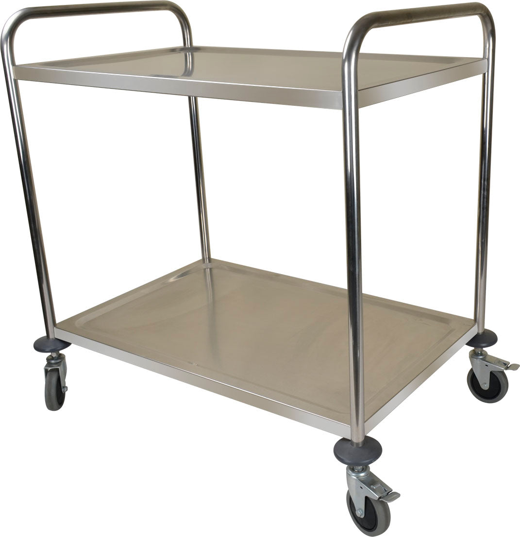 CUBO 2-lagen trolley groot roestvrij staal CS-T2T