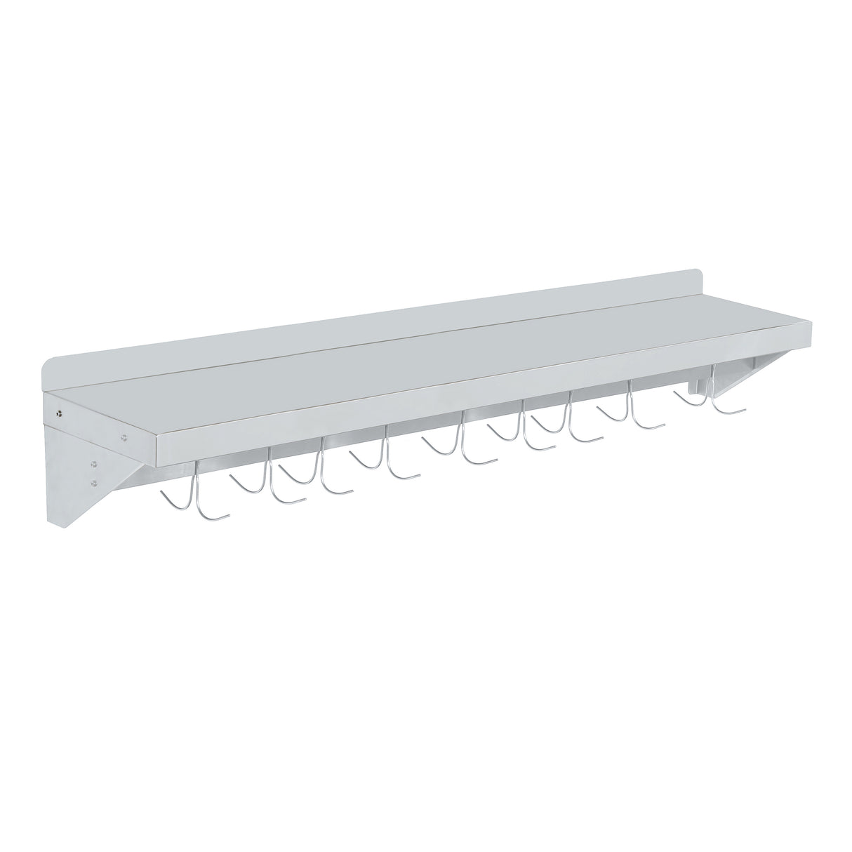 CUBO Wandrek met pannenrek 1200mm RVS CS-WMFPR-1200