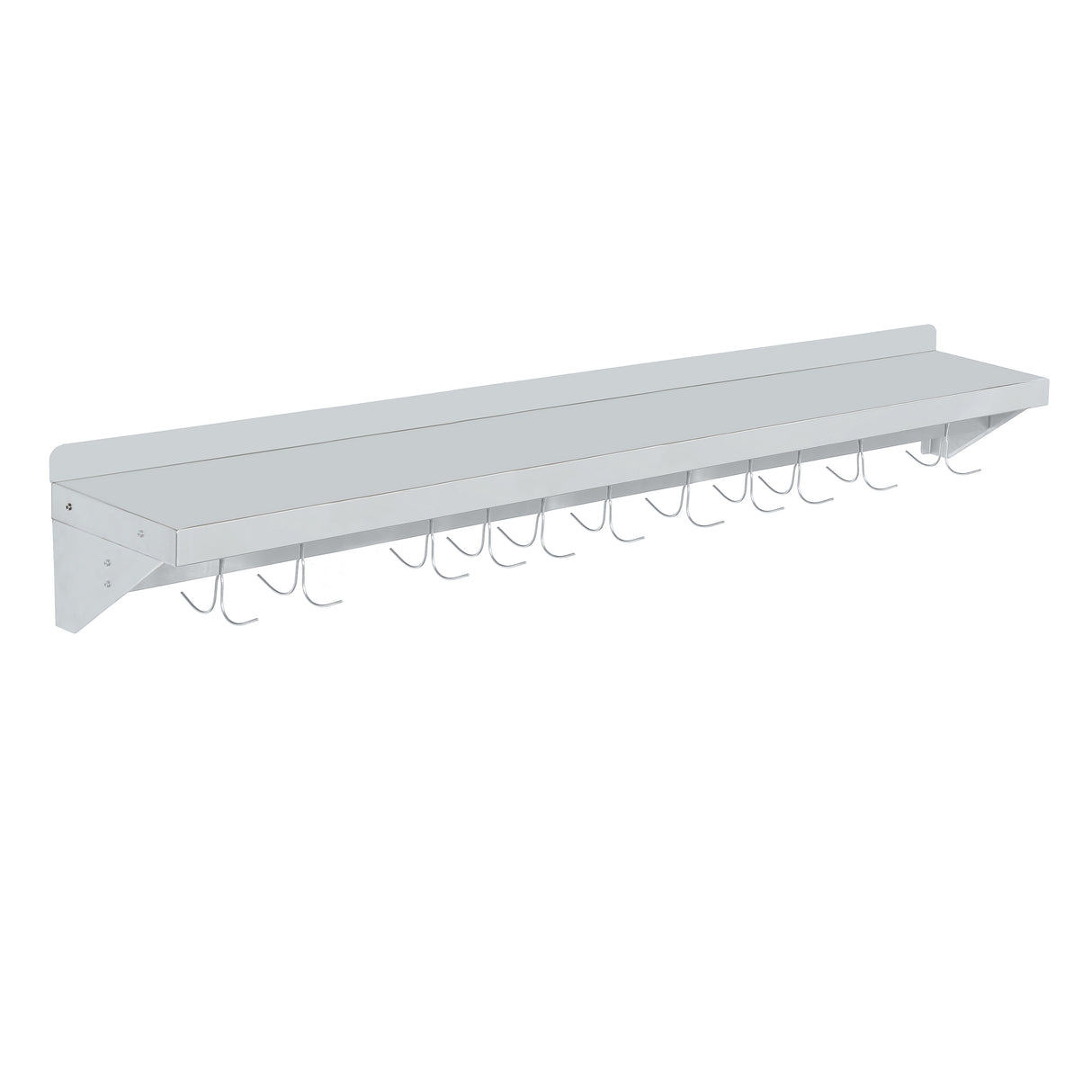 CUBO Wandplank met Pannenrek 1500mm RVS CS-WMFPR-1500
