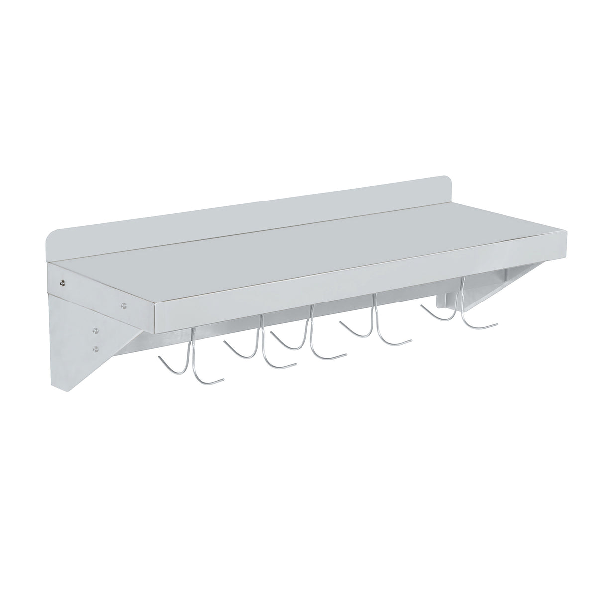 CUBO Wandrek met pannenrek 600 mm roestvrij staal CS-WMFPR-600