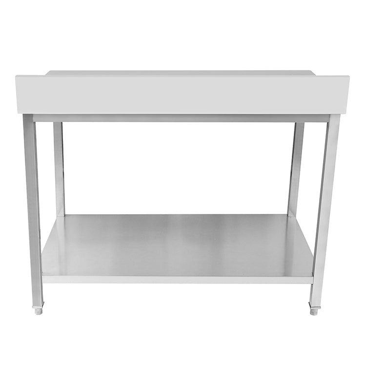 CUBO 2 Tier Stainless Steel Work Table 1000mm with Backsplash CS-WT-1000