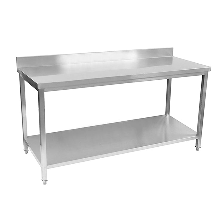 CUBO 2 Tier Stainless Steel Work Table 1500mm with Backsplash CS-WT-1500