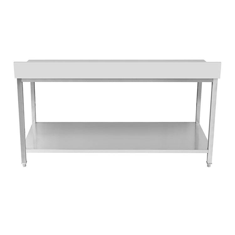 CUBO 2 Tier Stainless Steel Work Table 1500mm with Backsplash CS-WT-1500