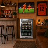 Cubo Barkoelkast 133L - 1 Glazen deur RVS - Afsluitbaar met slot - 72 flessen - Energiezuinig - CS-130H-S-EE