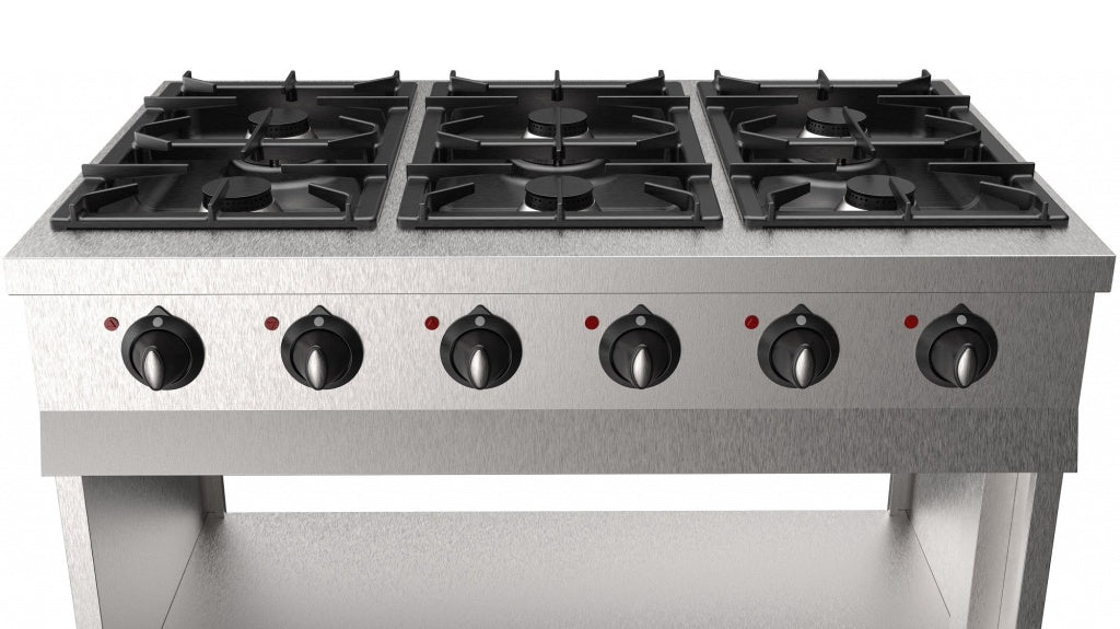 Combisteel 6 Gas Burner Range Stove - 7333.2010 4 & 6 Burner Ovens Combisteel   