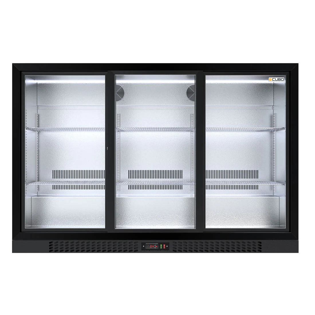 Barkühlschrank 324L - 3 Glasschiebetüren - Abschließbar - CS-320S-EE