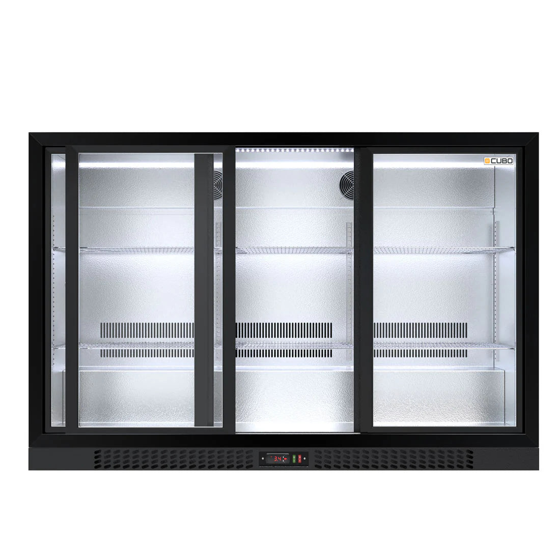 Barkühlschrank 324L - 3 Glasschiebetüren - Abschließbar - CS-320S-EE