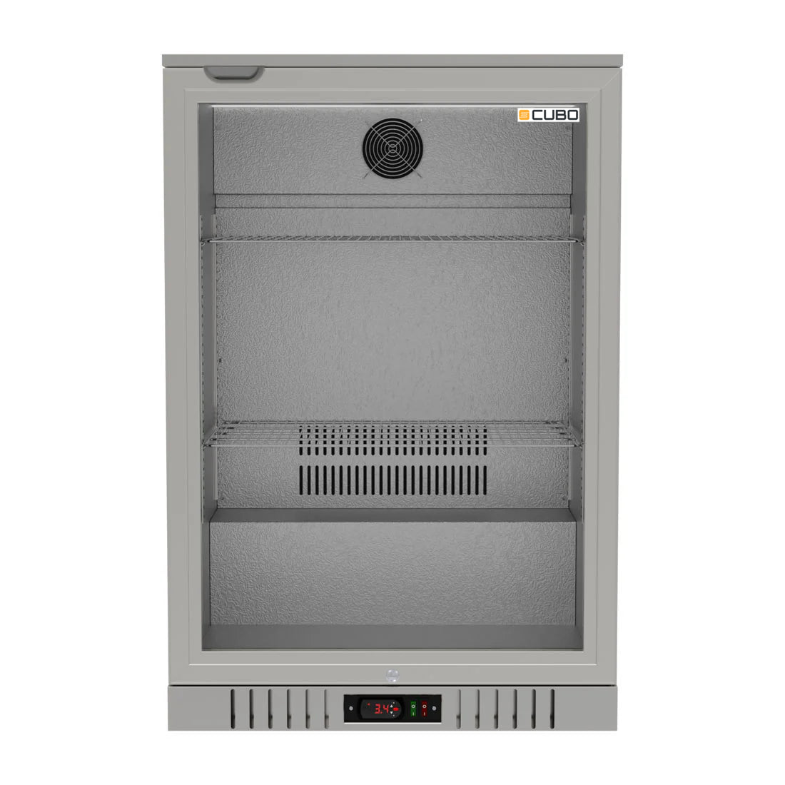 Bar Fridge 133L - 1 Glass Door Stainless Steel - Lockable - CS-130H-S-EE