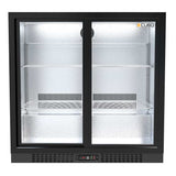 Barkoelkast 188L - 2 Schuifdeuren van glas met laag profiel - Afsluitbaar met slot - CS-210SC-EE
