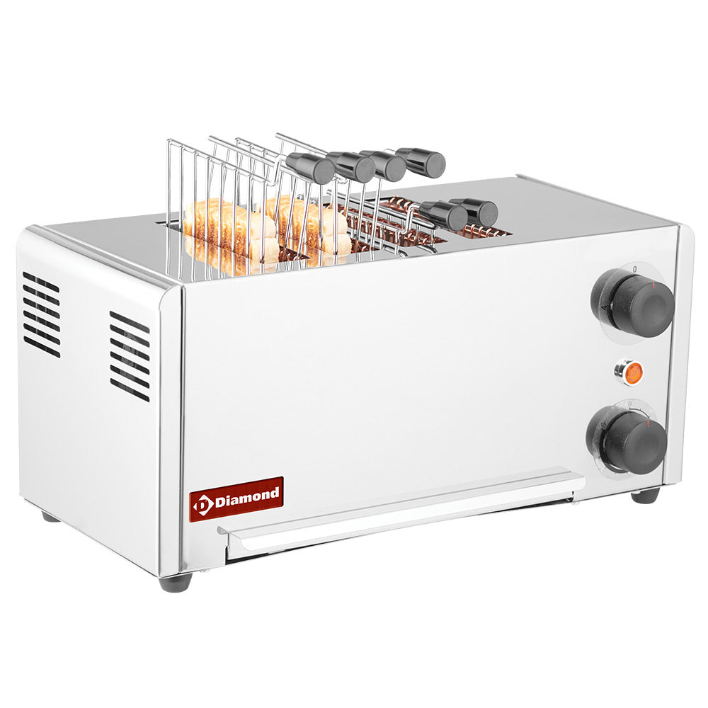 Diamond Elektrischer Toaster (Croque-Monsieur), 4 Zangen - Edelstahl. - D4CM-XP